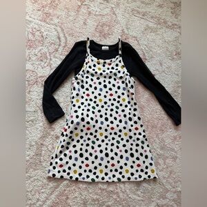 EUC Hanna Andersson Black and White Polka Dot Dress